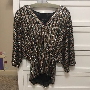 Fab’rik sequin striped top.